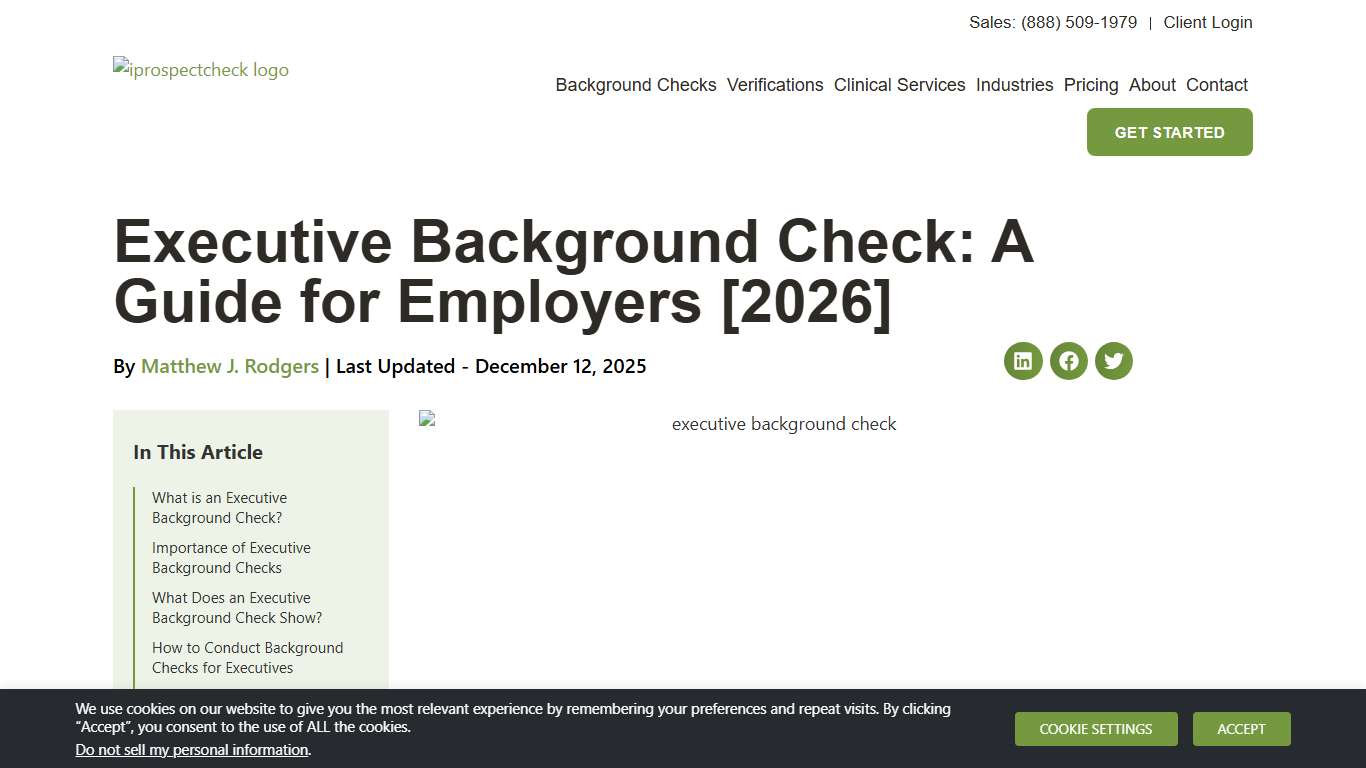 Executive Background Check: A Guide for Employers [2026] - iprospectcheck